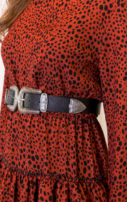 cheetah-laagjes-jurken