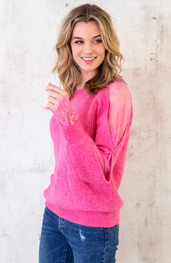 Trui Kanten Mouwen Fuchsia | Themusthaves.nl Trui Kanten Mouwen Fuchsia | Themusthaves.nl