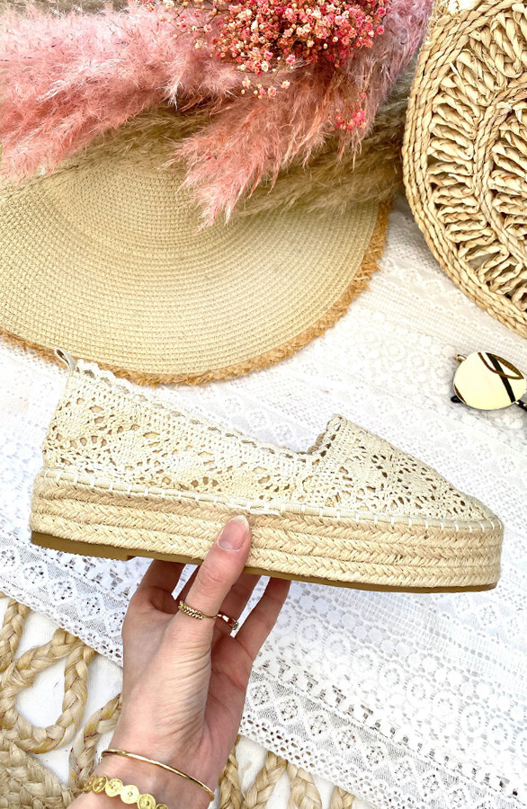 Espadrilles-Kant-Beige-Plateau