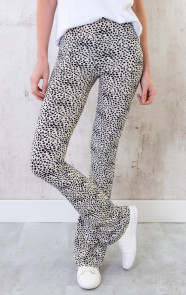 flared broek print