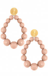 Luxury-Beads-Oorbellen-Taupe