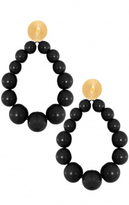 Luxury-Beads-Oorbellen-Zwart