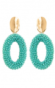 Oval-Limited-Oorbellen-Turquoise