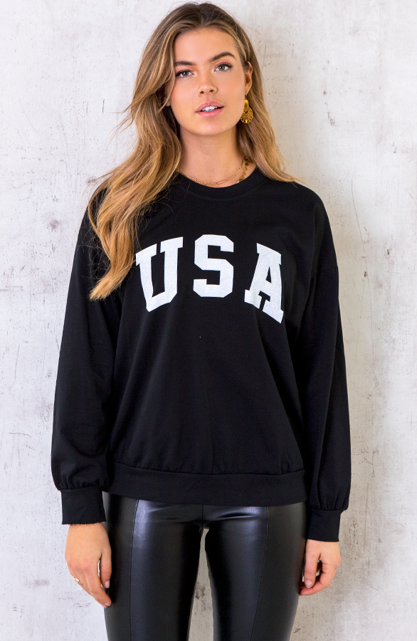 USA-Sweater-Dames-Zwart-4