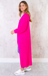Gebreid-Vest-Lang-Fuchsia-3-1