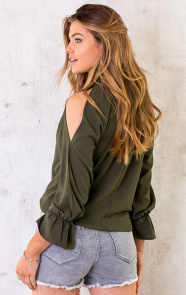 Cold-Shoulder-Blouse-Army-2