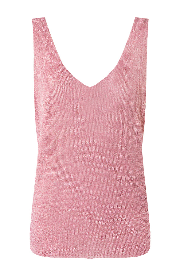 Sojin Top in Lurex Roze met Oogjes