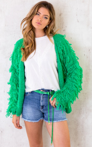 Oversized-Knitted-Fringe-Vest-Bright-Green-1
