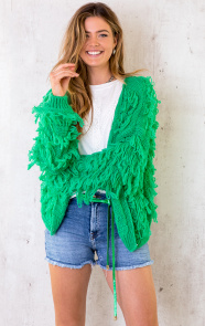 Oversized-Knitted-Fringe-Vest-Bright-Green-2