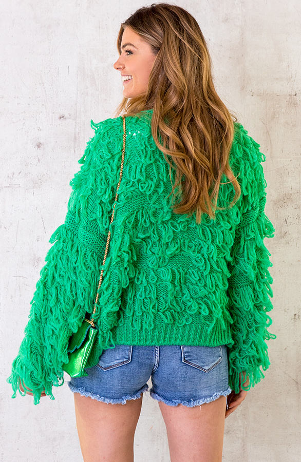 Oversized-Knitted-Fringe-Vest-Bright-Green-3