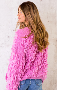 Oversized-Knitted-Fringe-Vest-Candy-Pink-2