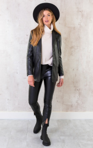 Oversized-Leather-Blazer-Black