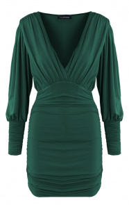 Limited-V-Neck-Dress-Smaragd