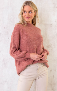 Essential-Knitted-Sweater-Oud-Roze-1