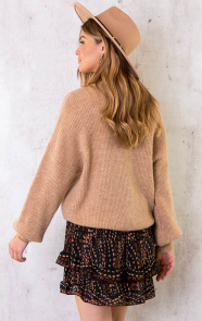 Essential-Knitted-V-Sweater-Camel-3