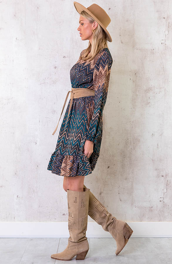 Limited-Print-Aztec-Jurk-Blauw-2