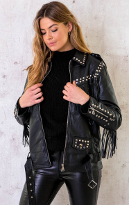 Oversized-Leather-Fringe-Jacket-Black-4