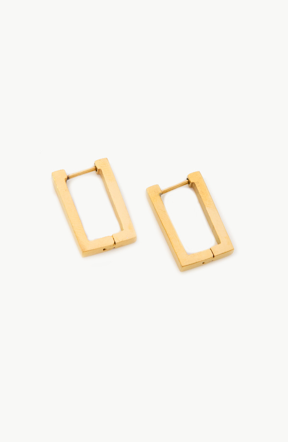 Rectangle-Earrings-Gold