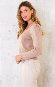 Dotted-Ruffle-Longsleeve-Taupe-4