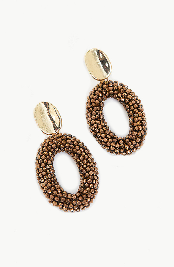 Oval-Luxury-Oorbellen-Brons