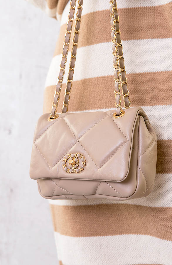 Quilted-Chain-Bag-Beige