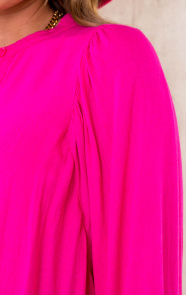 Katoenen-Oversized-Knopen-Blouse-Fuchsia-1