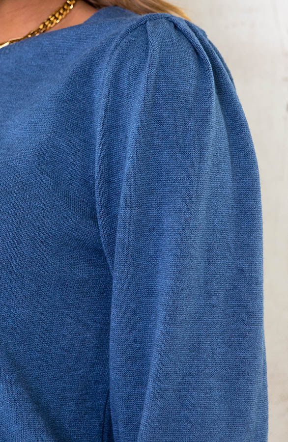 Knitted-Trui-met-Pofmouwen-Jeansblauw-2