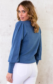 Knitted-Trui-met-Pofmouwen-Jeansblauw-3