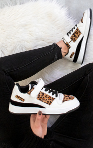 Leopard-Sneaker-Wit