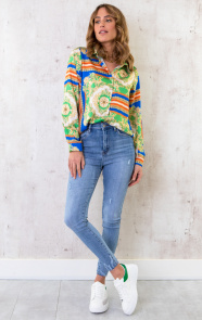 Luxury-Print-Blouse-Bright-Green-1-1