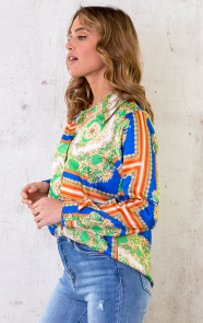 Luxury-Print-Blouse-Bright-Green-2-1