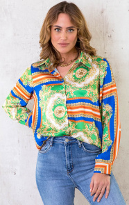 Luxury-Print-Blouse-Bright-Green-4