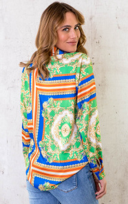 Luxury-Print-Blouse-Bright-Green-7