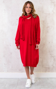 Musthave-Deal-Comfy-Jurk-Sjaal-Rood-1