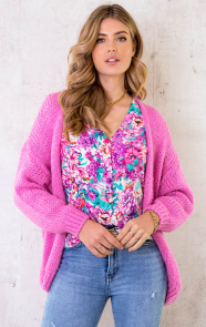 Oversized-Knitted-Vest-Candy-Pink-1