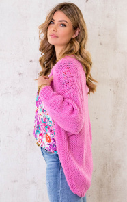 Oversized-Knitted-Vest-Candy-Pink-5