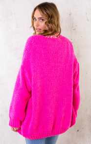 Oversized-Knitted-Vest-Neon-Pink-1-1