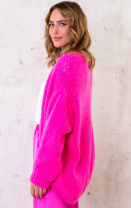 Oversized-Knitted-Vest-Neon-Pink-3