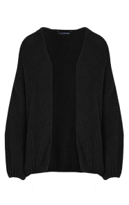 Oversized-Knitted-Vest-Zwart