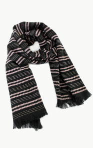 Sjaal-Met-Strepen-Zwart-Roze-2