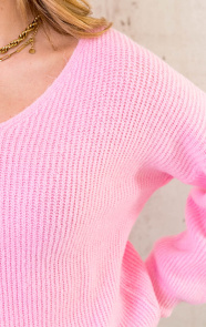 Basic-Soft-V-Trui-Lichtroze-5