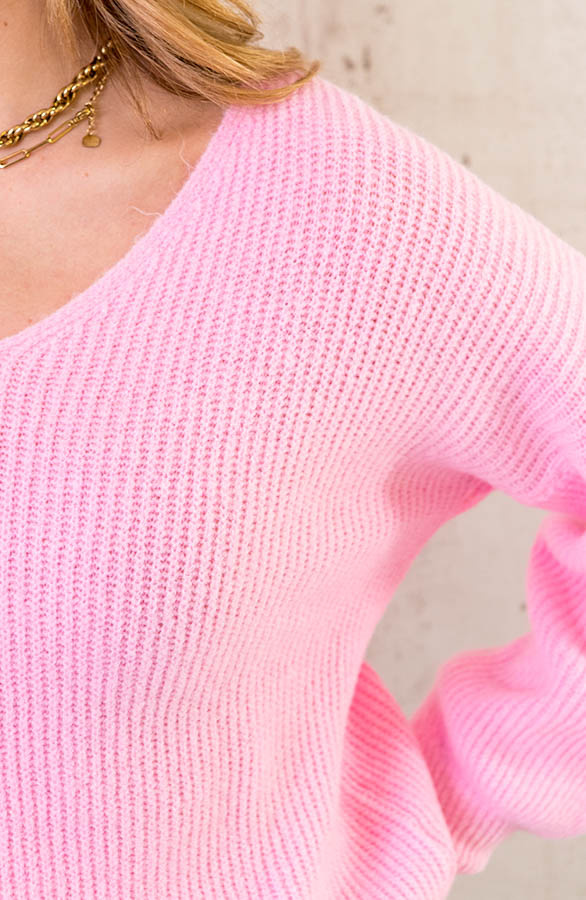 Basic-Soft-V-Trui-Lichtroze-5