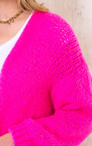 Oversized-Knitted-Vest-Neon-Pink-4