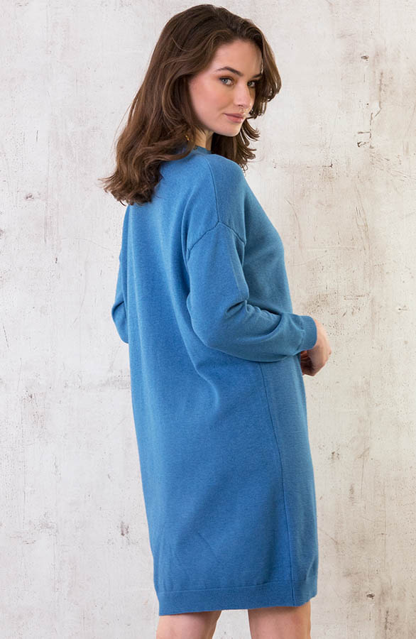 Sweater-Dress-Jeansblauw-1