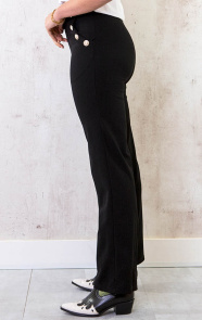 Button-Flared-Broek-Zwart-4