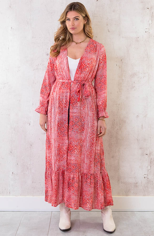 Kimono-Print-Roze-Rood