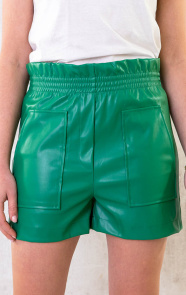 Leather-Shorts-Bright-Green-1