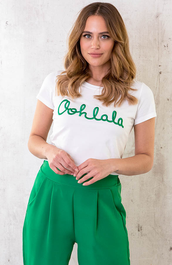 Oohlala-T-shirt-Wit-Groen-4