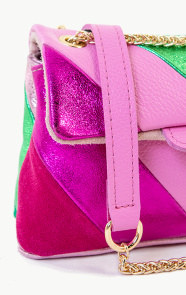 Leather-Rainbow-Chain-Bag-Roze-Bright-Green-1