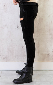 Skinny-Jeans-High-Waist-Damaged-Black-3